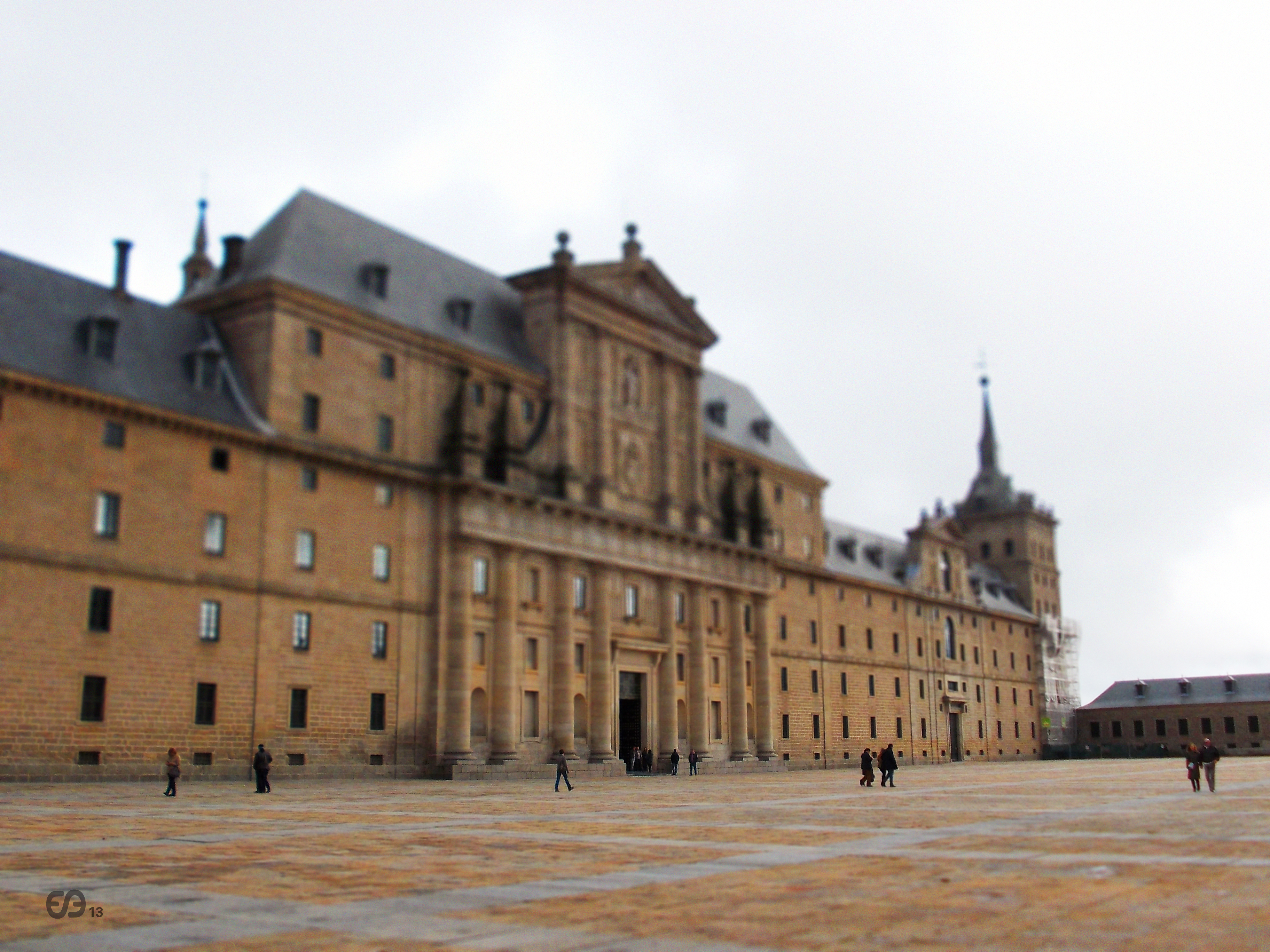 El monasterio de El Escorial con la técnica de tilt-shift